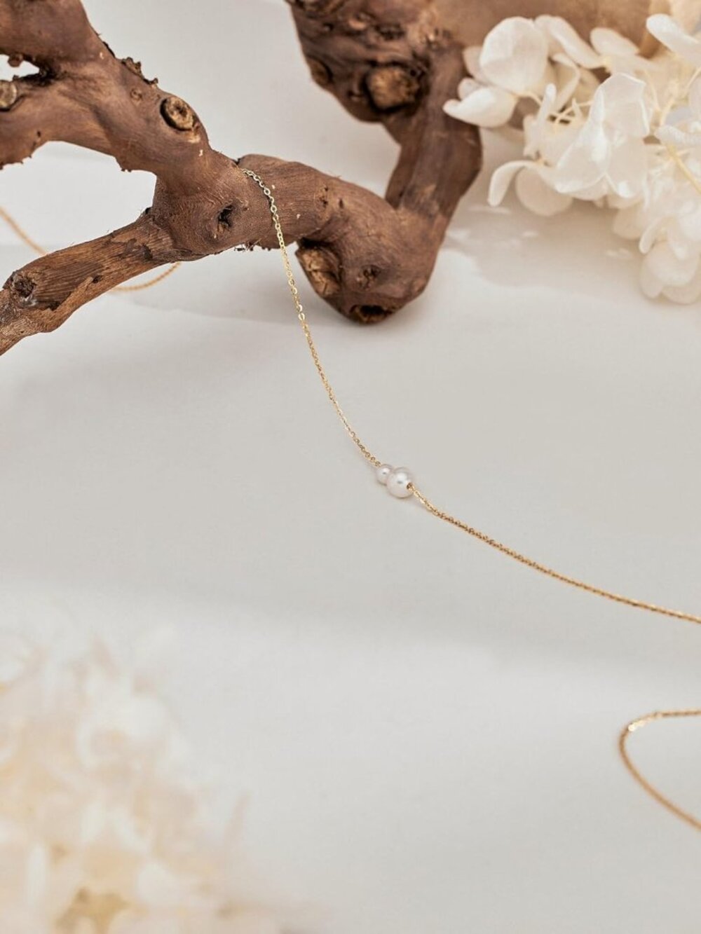 Pearl Necklaces for Women Trendy, 14k Gold Plated Dainty Necklace Simple Pearl D - Picture 9 of 9